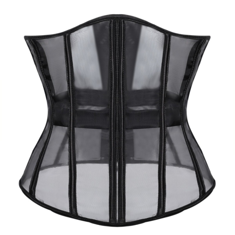 Boning Corset Steel - Women Transparent Mesh Underbust Corset Waist