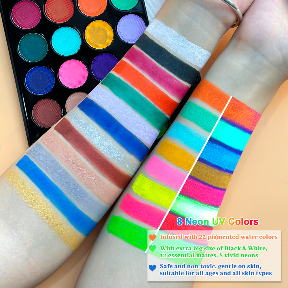 22 Color Face Body Painting Ki - Cosplay Prop Paint reseña y precio