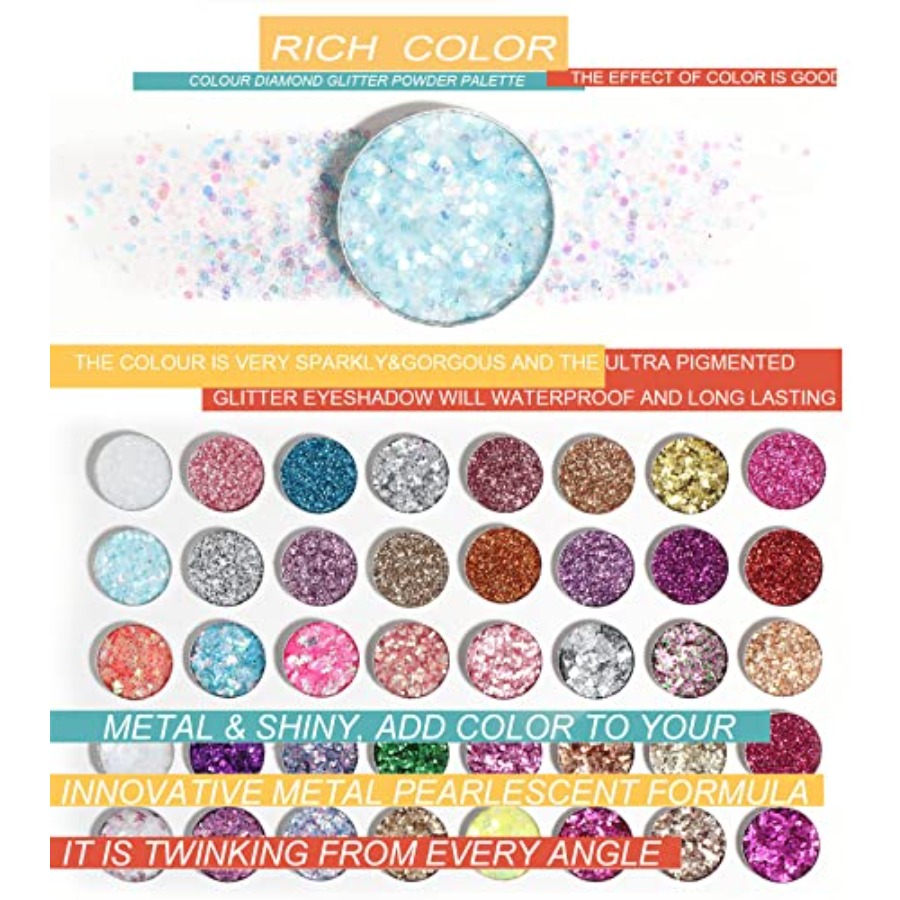 40 Colors Glitter Gel Set - No - Cosplay Prop Paint reseña y precio