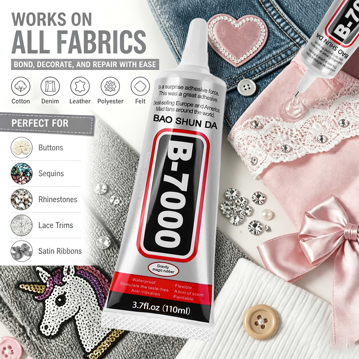 B-7000 Fabric Glue Permanent a - Contact Cement Glue reseña y precio