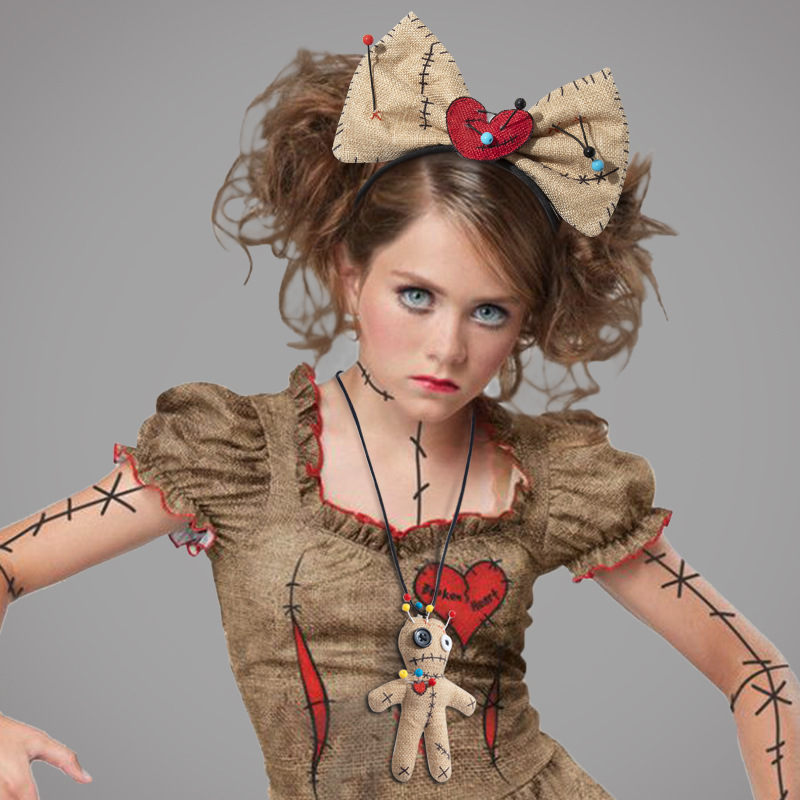 Voodoo Doll Costume Bow Headba - Voodoo Cosplay And Prop reseña y precio