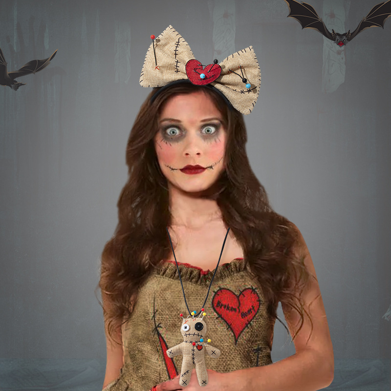 Voodoo Doll Costume Bow Headba - Voodoo Cosplay And Prop reseña y precio