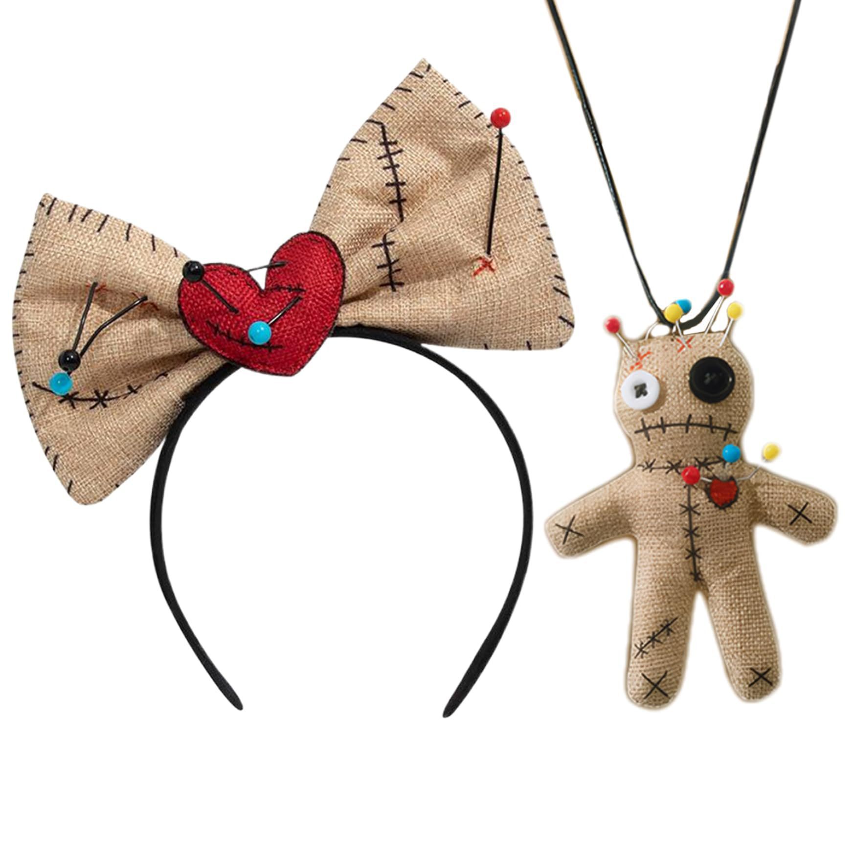 Voodoo Doll Costume Bow Headba - Voodoo Cosplay And Prop reseña y precio