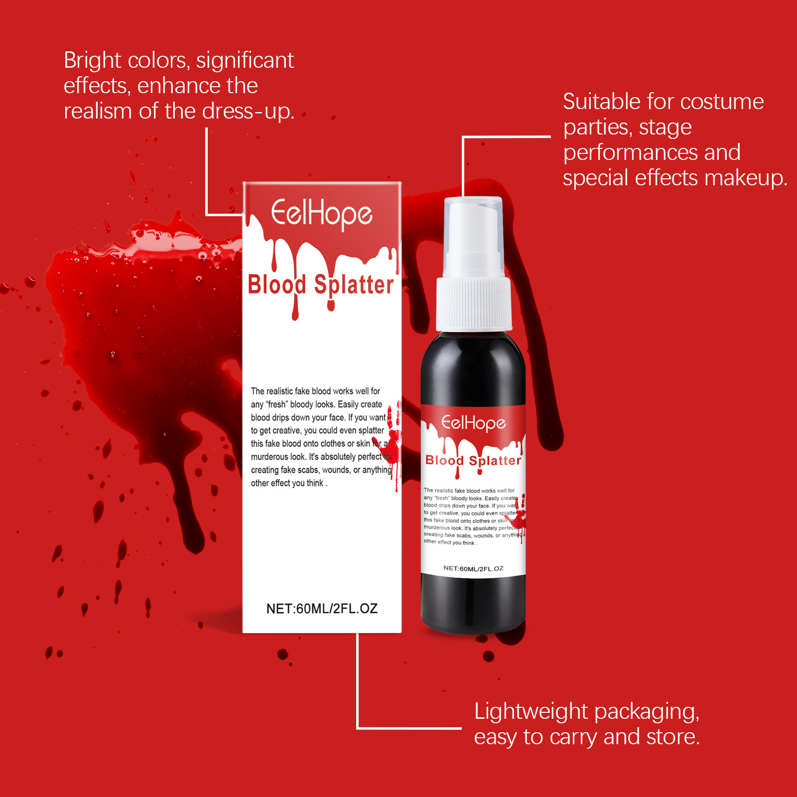 Halloween Emulation Fake Blood - Cosplay Prop Paint reseña y precio