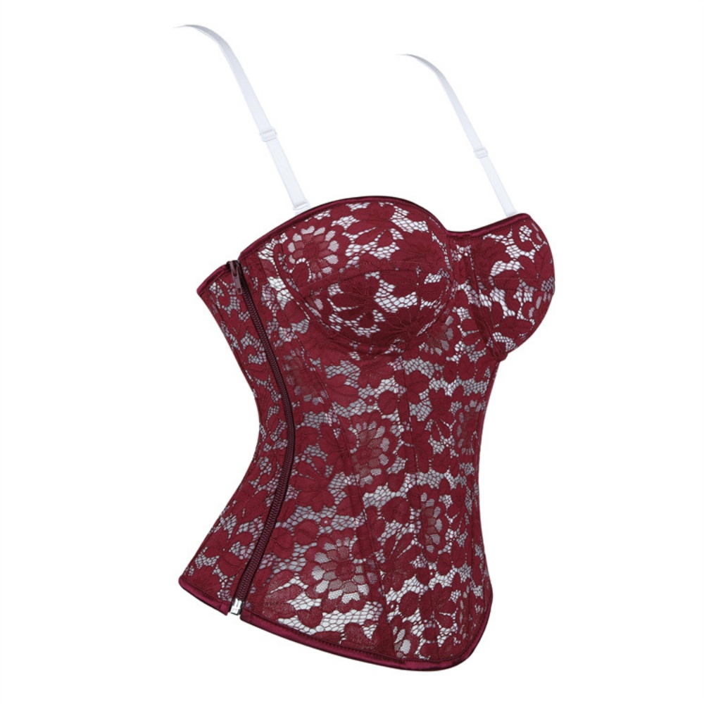 Wine Red Sexy Overbust Corset  - Boning Corset Steel reseña y precio