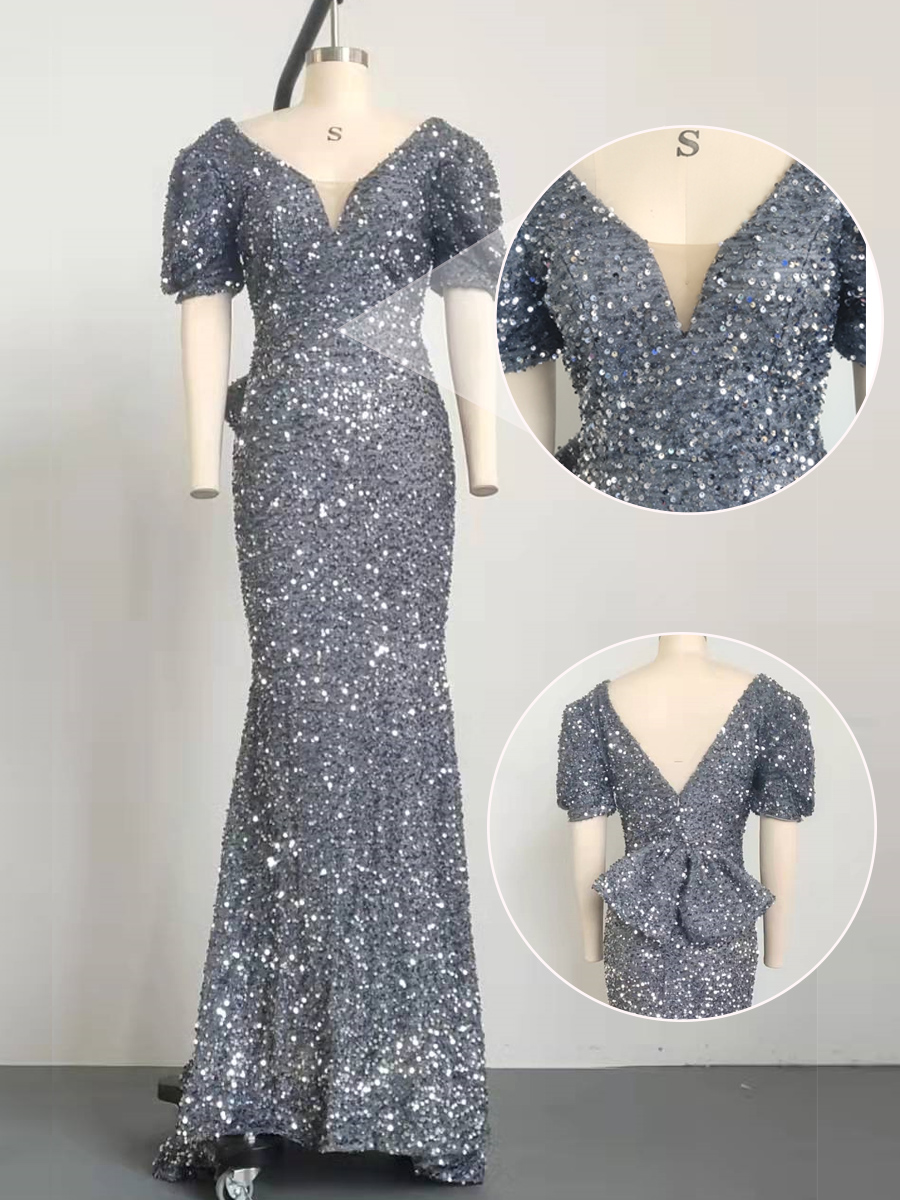Missord Grey Sequin Mermaid Ev - Briar Cosplay Prop reseña y precio